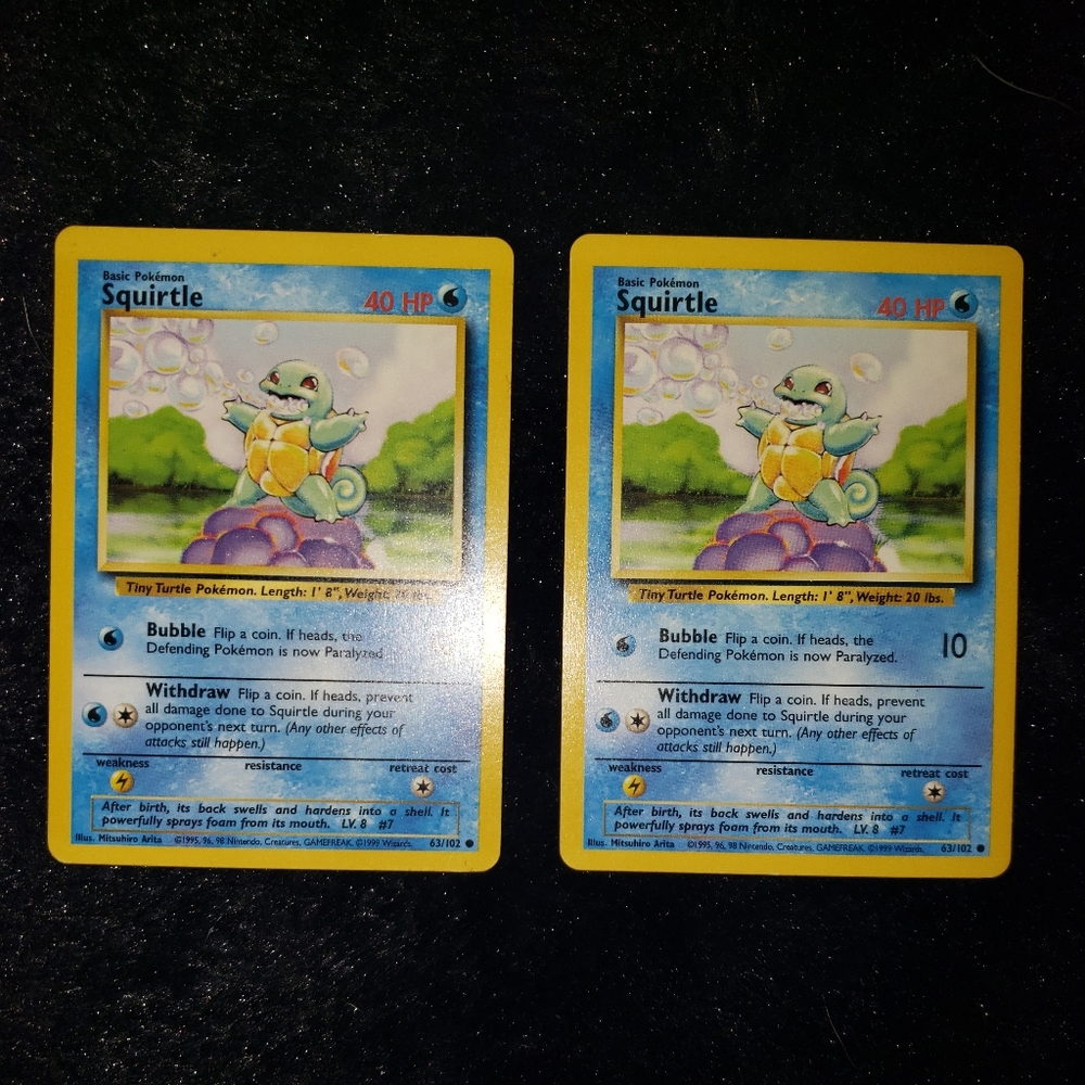 RARE 1999 Squirtle Pokemon Card Mint Condition